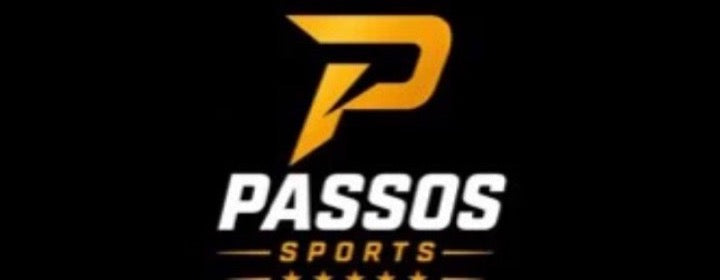 Passos Sports logo black and gold