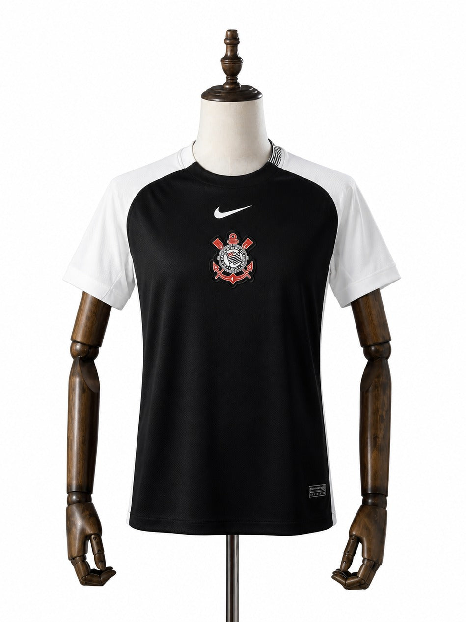 25/26 Corinthians Women Away Soccer Jersey standard mannequin white background Passos Sports image 1