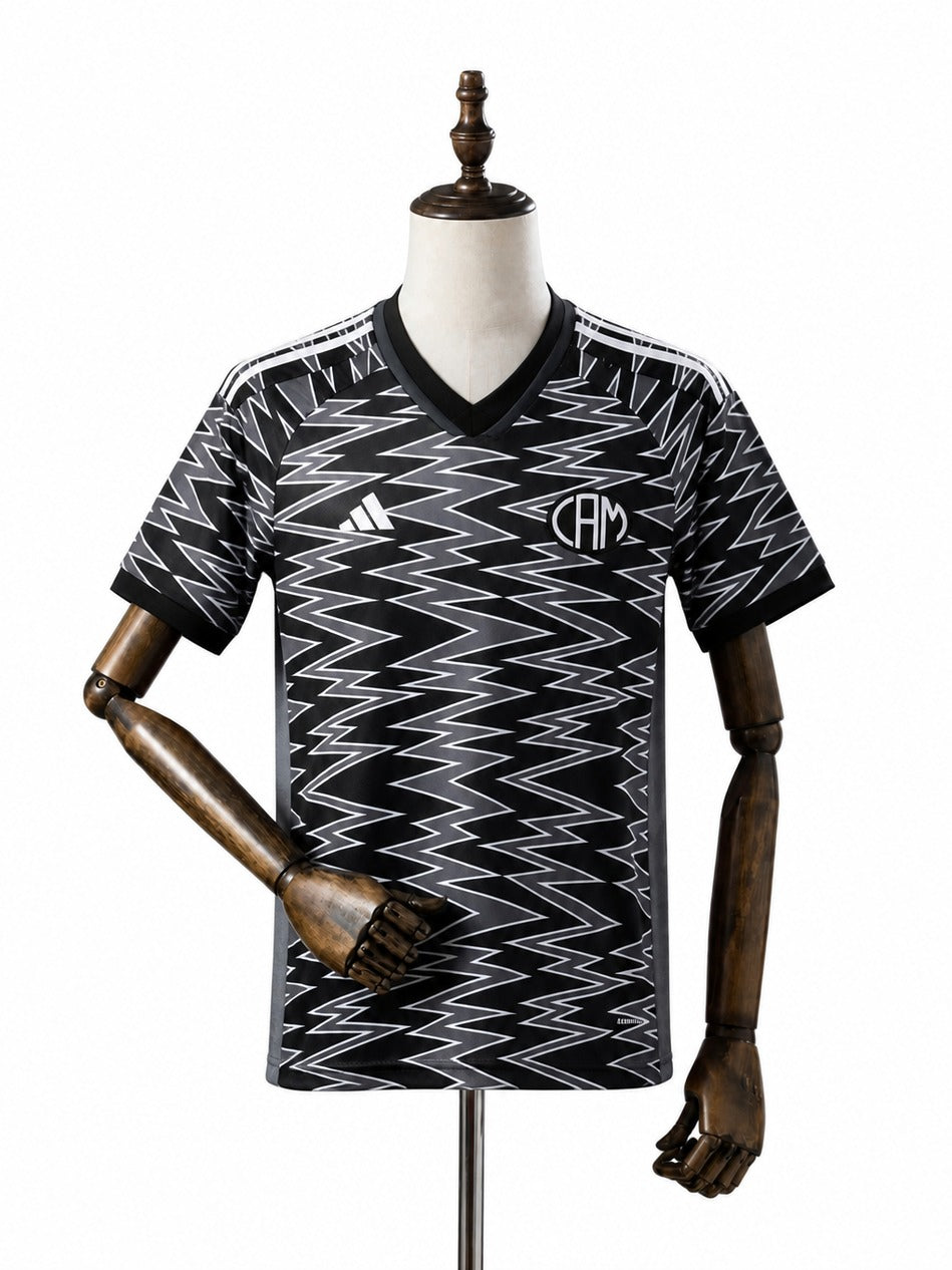 24/25 Atletico Mineiro Third black soccer jersey mannequin view 1 white background Passos Sports
