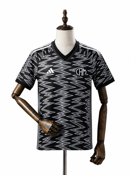 24/25 Atletico Mineiro Third black soccer jersey mannequin view 1 white background Passos Sports