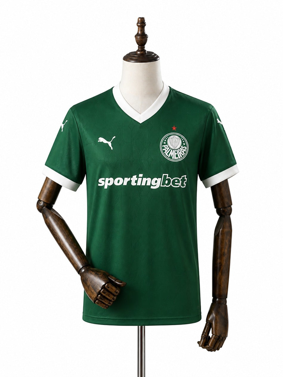25/26 Palmeiras home soccer jersey mannequin view 1 white background Passos Sports