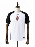 25/26 Corinthians All Sponsors Home Player Version Jersey standard mannequin white background Passos Sports image 1