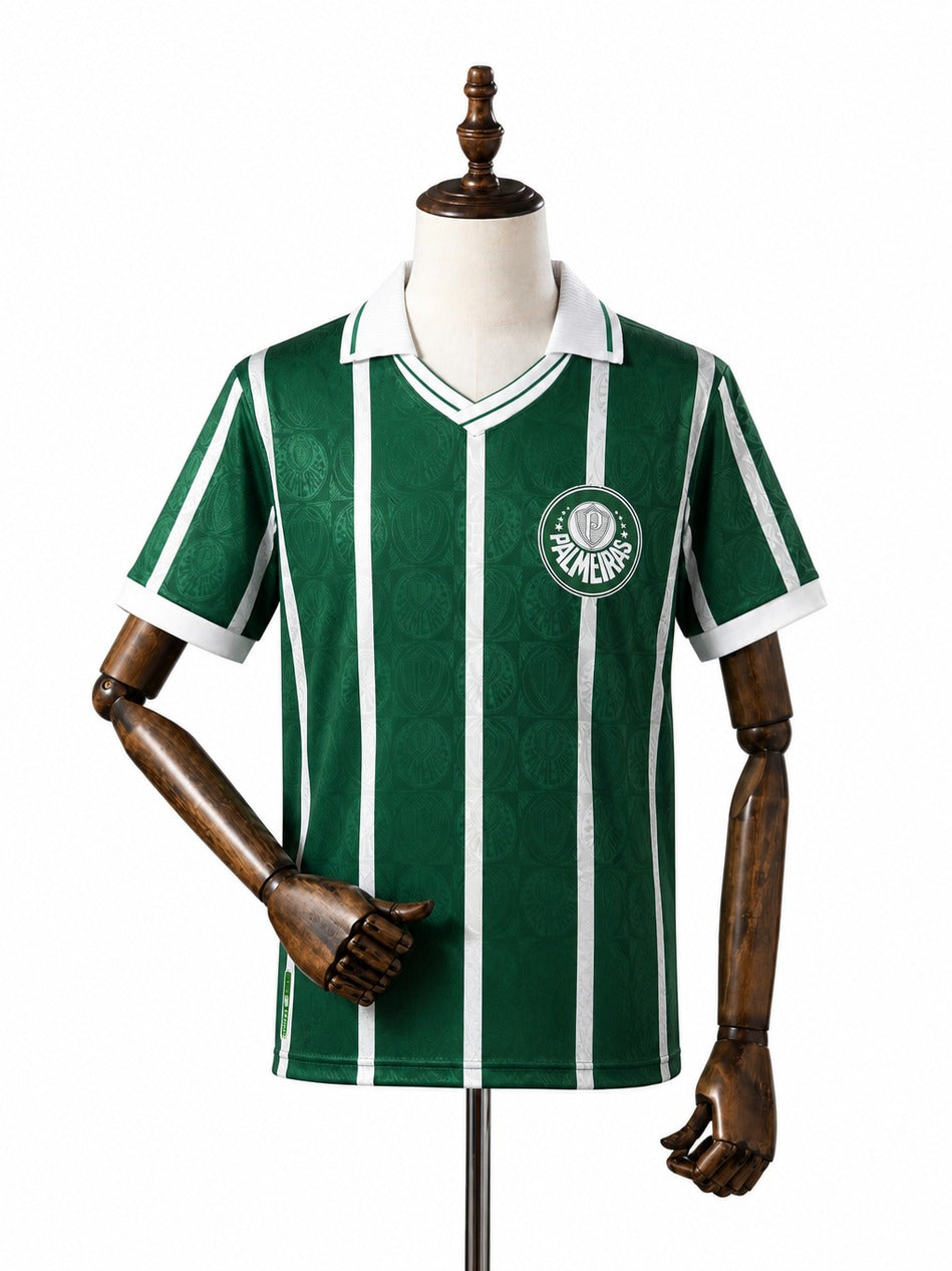 1993 Palmeiras Retro Home green soccer jersey mannequin view 1 white background Passos Sports