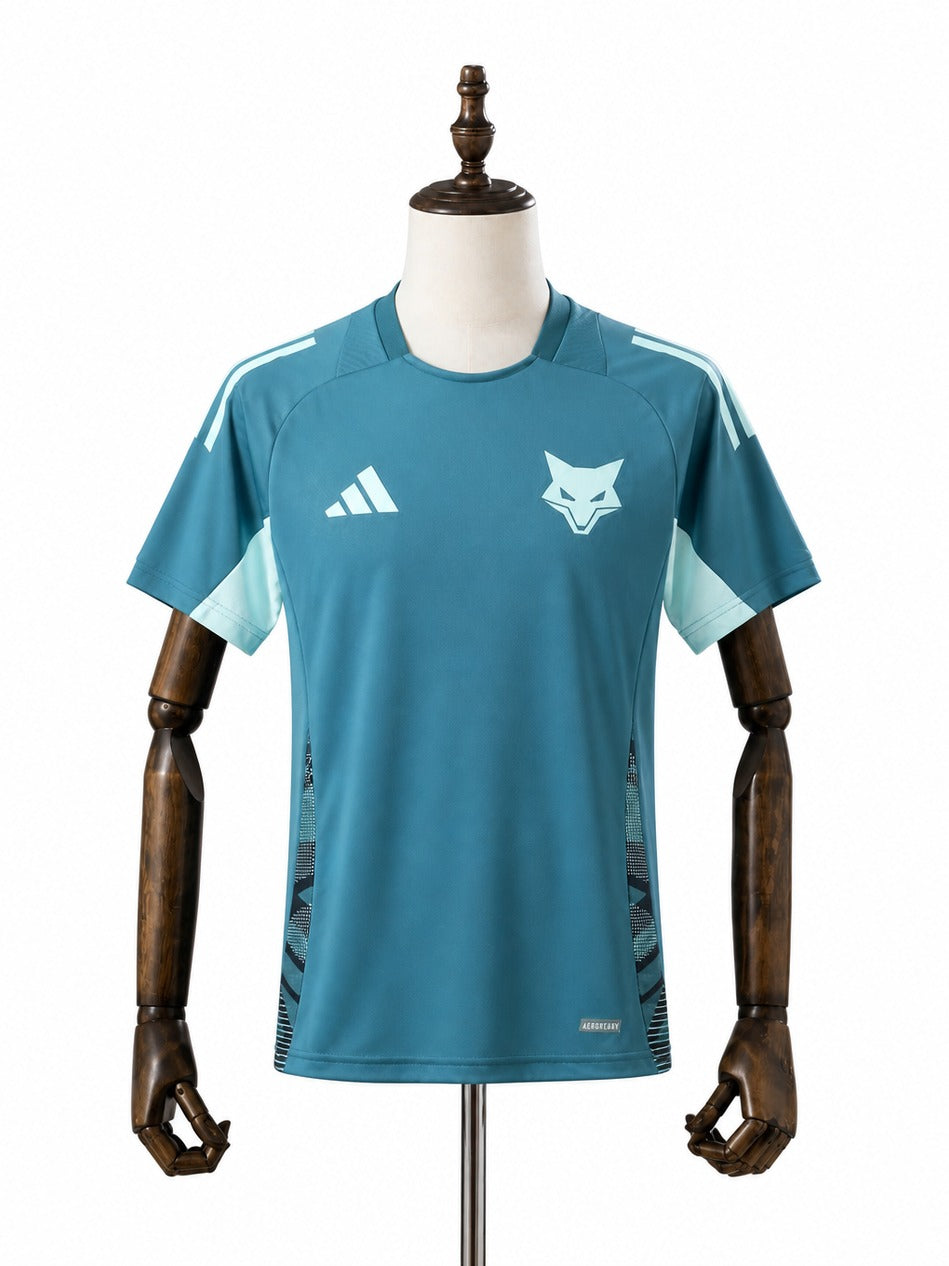 25/26 Cruzeiro blue training Soccer jersey mannequin view 1 white background Passos Sports