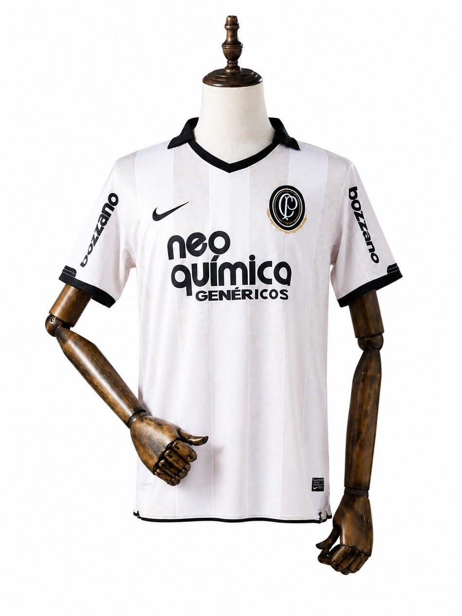 10/11 Corinthians 100th Anniversary Retro Soccer Jersey standard mannequin white background Passos Sports image 1