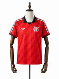 24/25 Flamengo Lifestyler Retro red soccer jersey mannequin view 1 white background Passos Sports