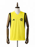 24/25 Flamengo Training Wear Yellow Vest Sleeveless Football Jersey mannequin view 1 white background Passos Sports
