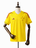 24/25 Cruzeiro Limited Edition Goalkeeper Yellow Jersey mannequin view 1 white background Passos Sports