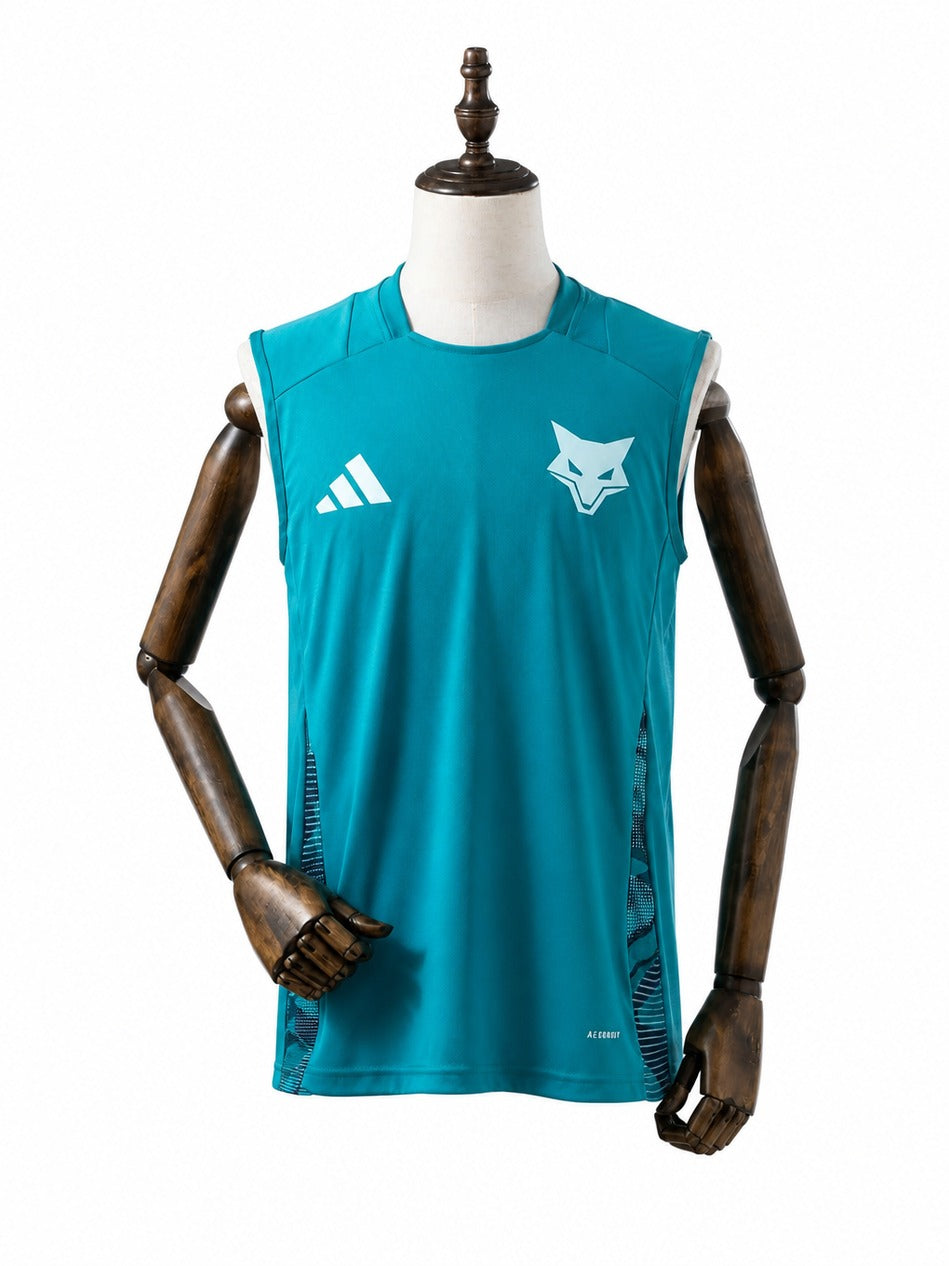 25/26 Cruzeiro Dark Green Training Vest Sleeveless football Jersey mannequin view 1 white background Passos Sports
