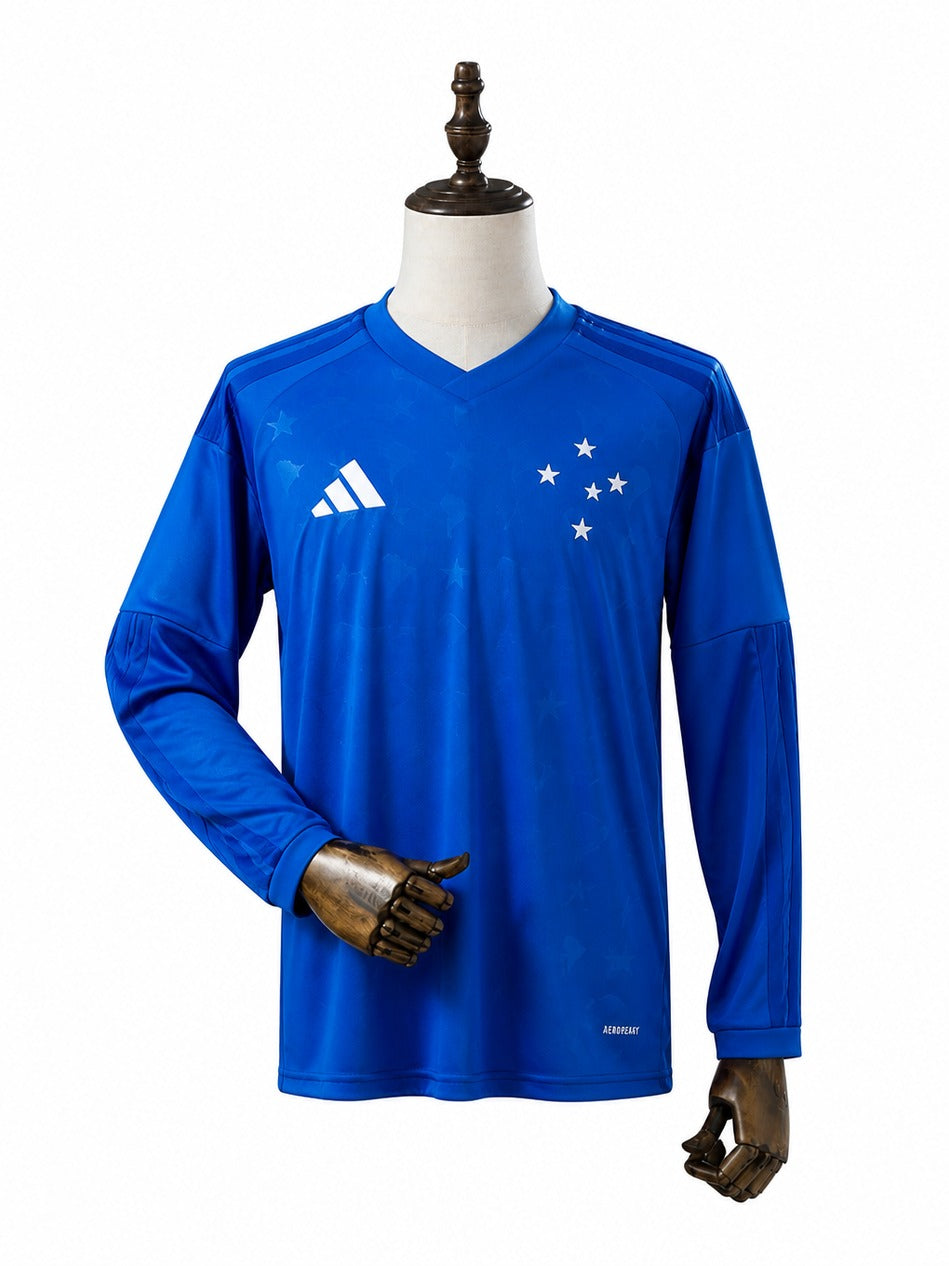 Cruzeiro 2026/27 Home Long Sleeve Jersey mannequin view 1 white background Passos Sports