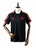 25/26 Flamengo Lifestyler Retro Black Soccer Jersey mannequin view 1 white background Passos Sports