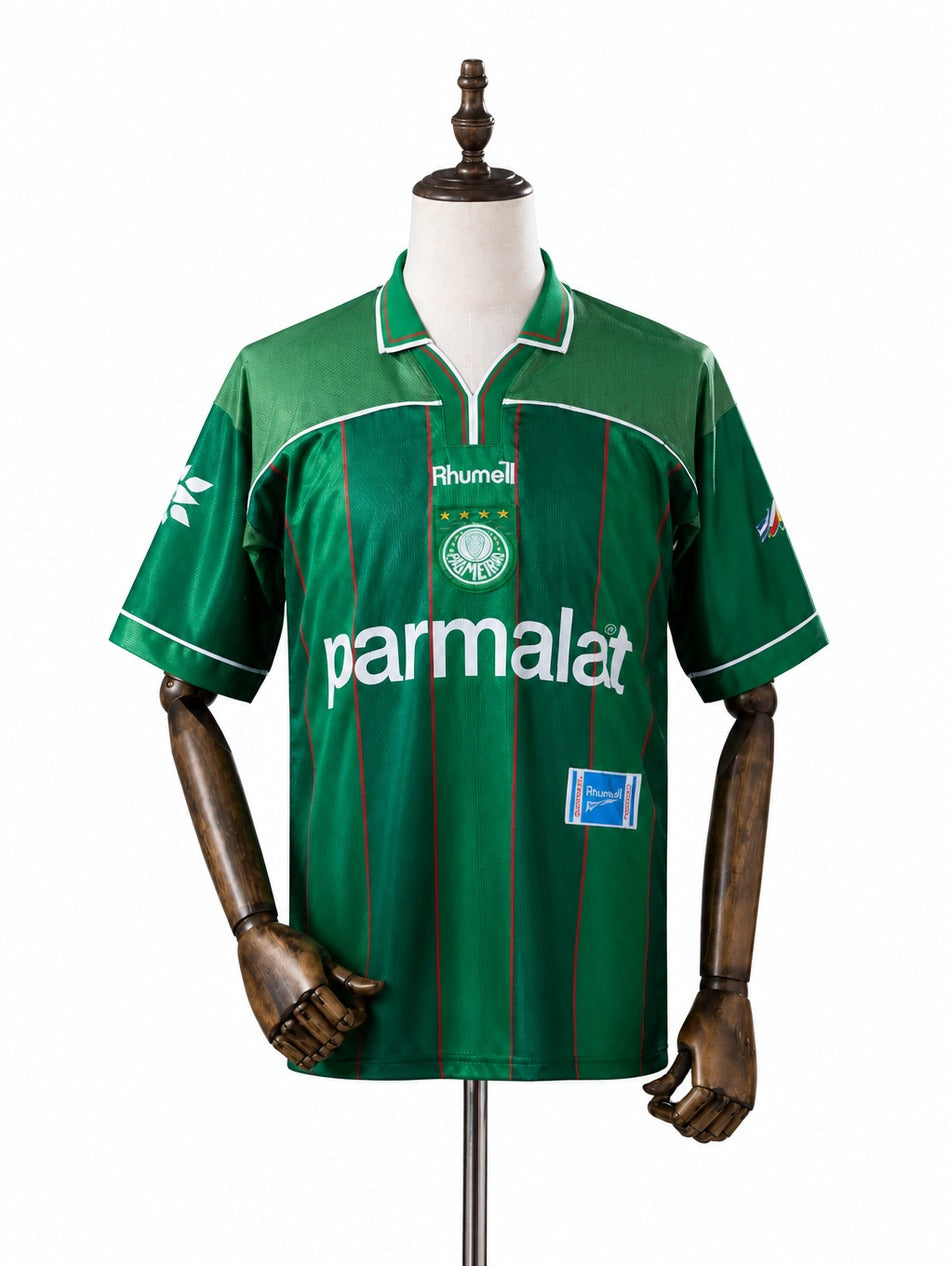 99/00 Palmeiras Home Retro Soccer Jersey mannequin view 1 white background Passos Sports