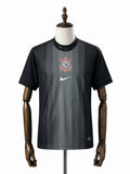 25/26 Corinthians Black Goalkeeper Jersey standard mannequin white background Passos Sports image 1