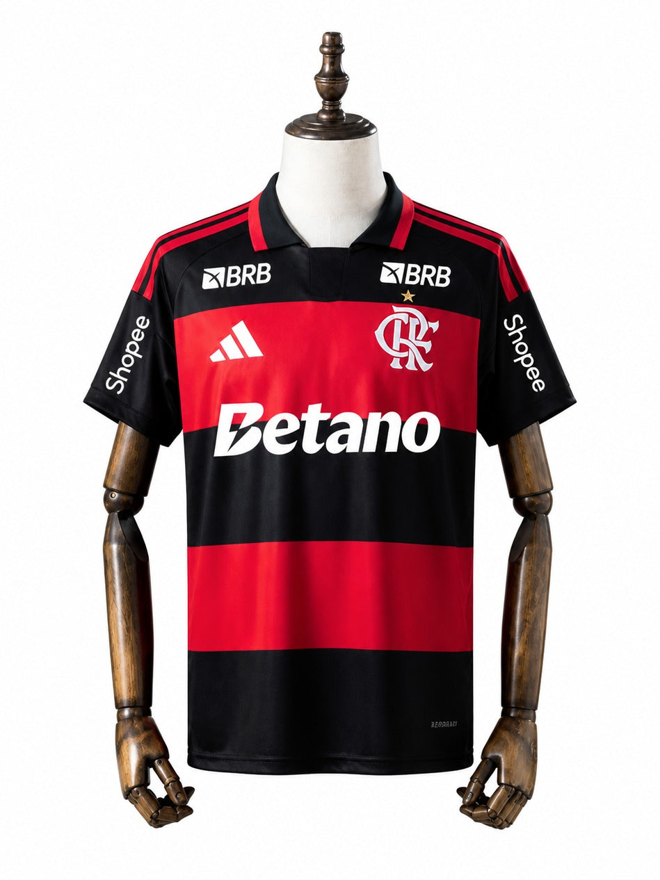 Flamengo 2026/27 Home Soccer Jersey mannequin view 1 white background Passos Sports