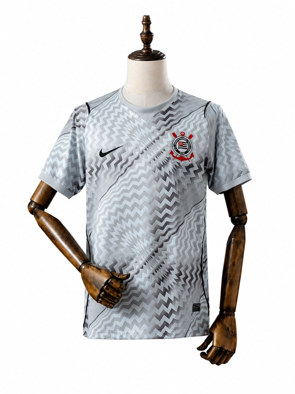 26/27 Corinthians GK Grey Jersey standard mannequin white background Passos Sports image 1