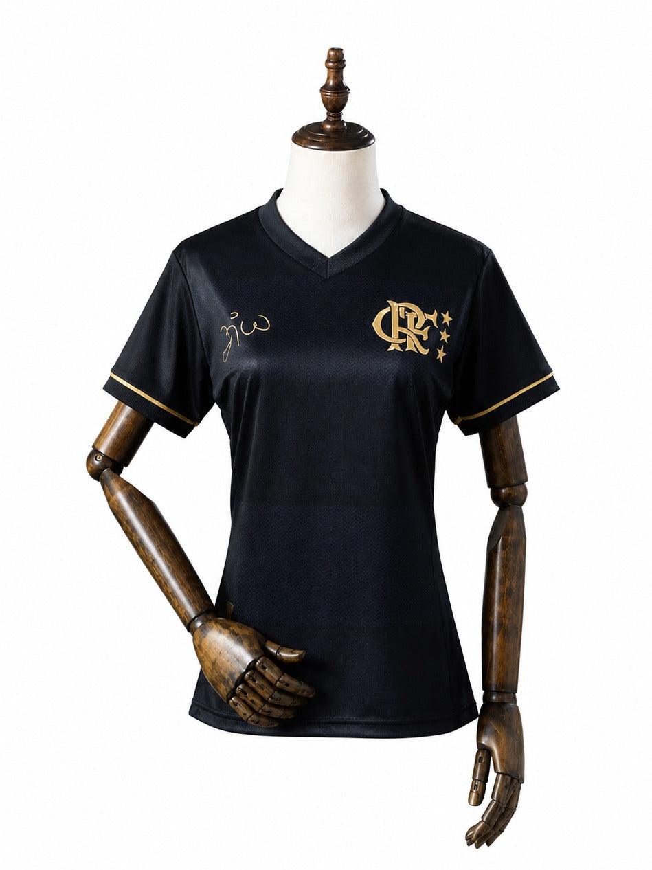 Flamengo 25/26 Women’s Special Edition Black Jersey mannequin view 1 white background Passos Sports