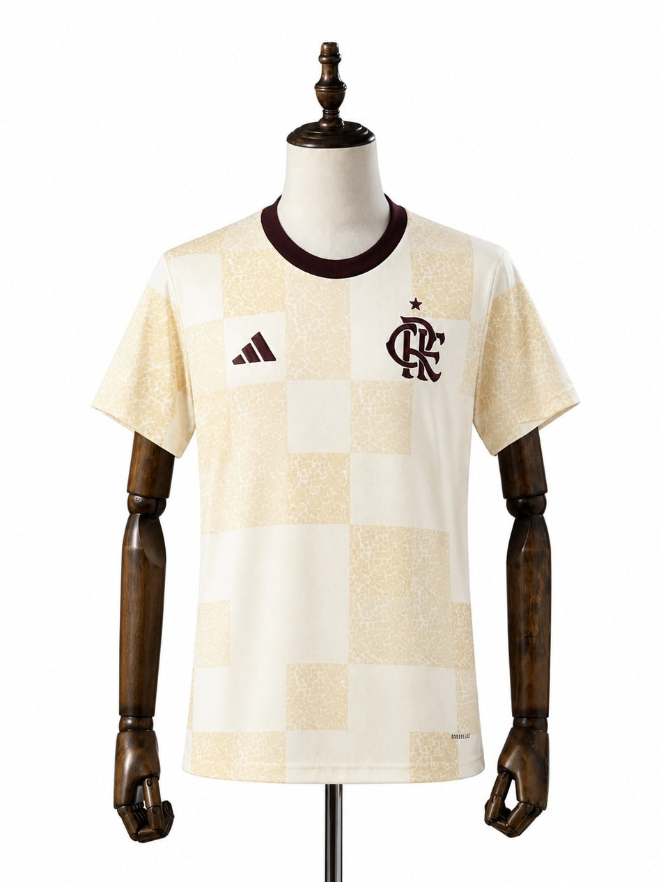 24/25 Flamengo Yellow Special Edition Women jersey mannequin view 1 white background Passos Sports