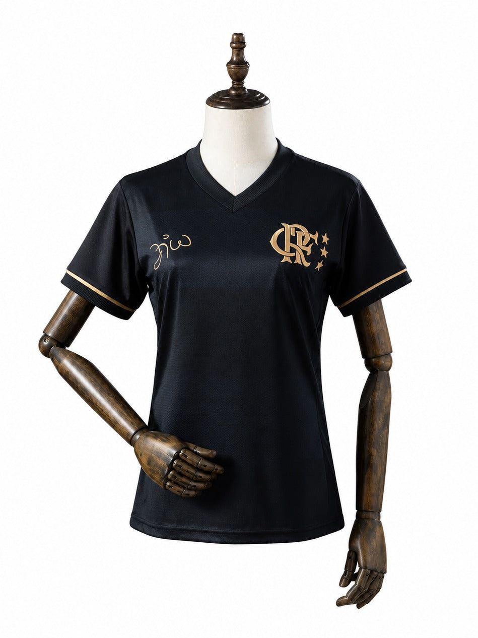 Flamengo 25/26 Women’s Special Edition Black Jersey mannequin view 1 white background Passos Sports