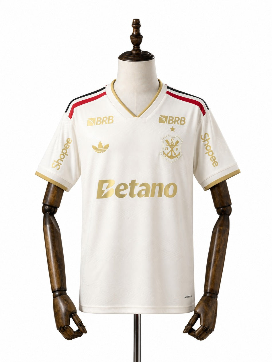 25/26 Flamengo Third Away All Sponsors Soccer Jersey mannequin view 1 white background Passos Sports