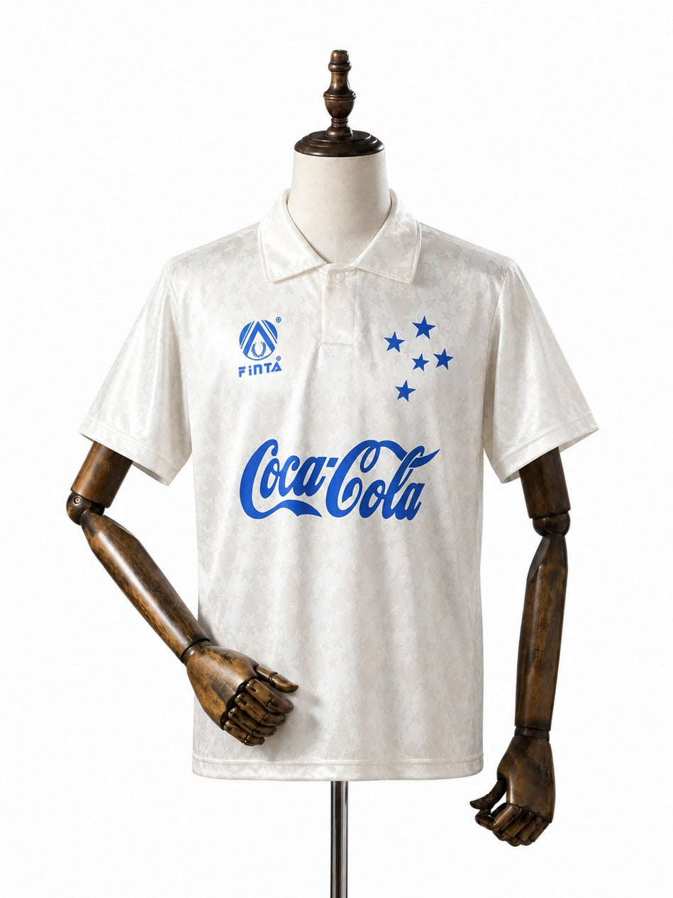 93/94 Cruzeiro away Retro Soccer Jersey mannequin view 1 white background Passos Sports