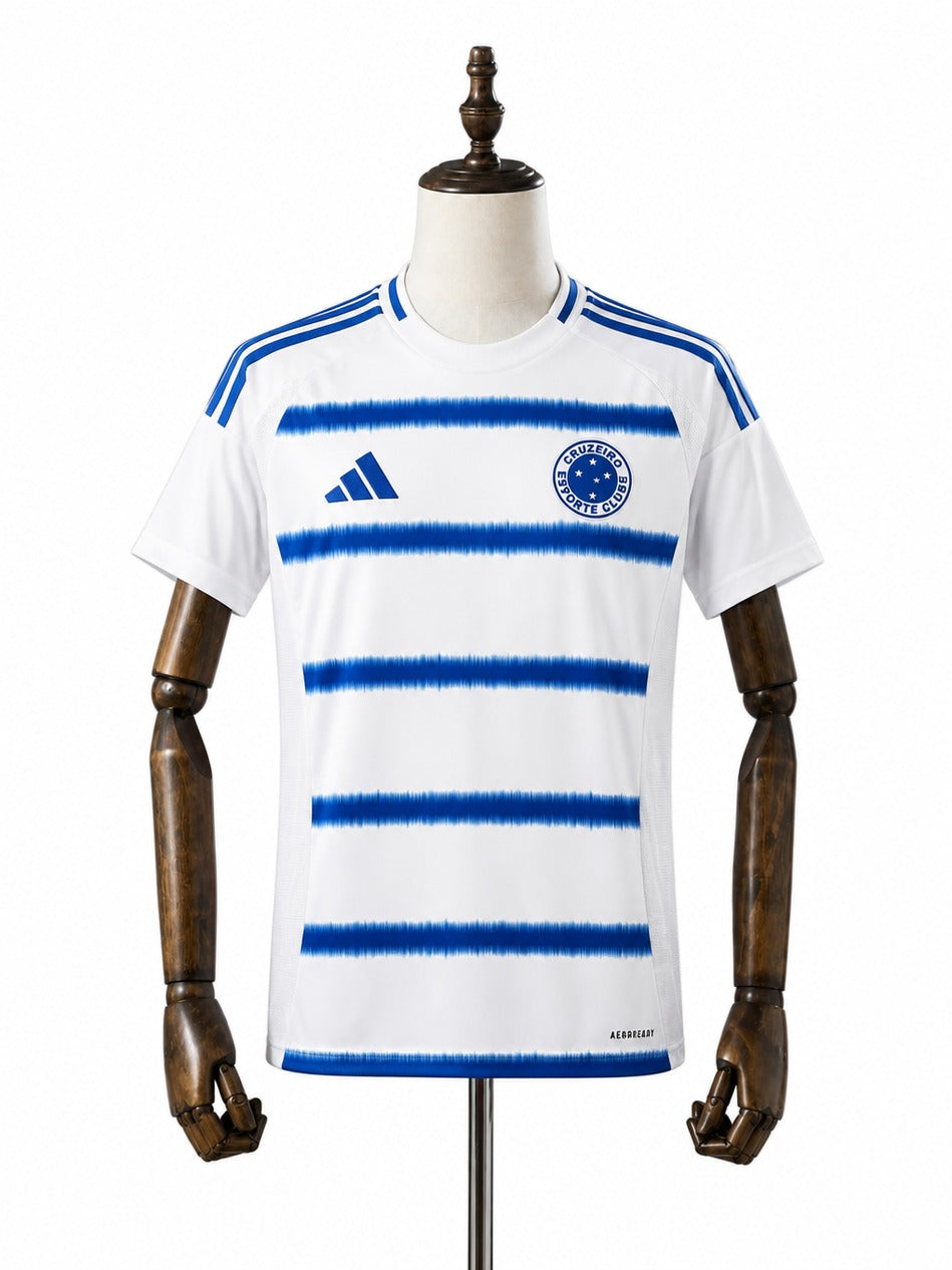 25/26 Cruzeiro Away Women Soccer Jersey mannequin view 1 white background Passos Sports