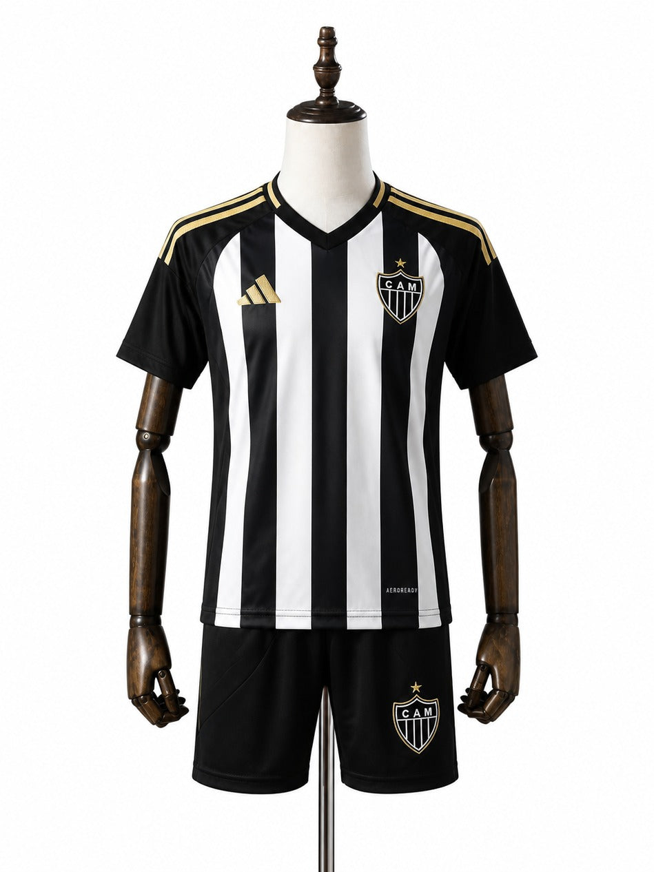 25/26 Atletico Mineiro home kids kit mannequin view 1 white background Passos Sports