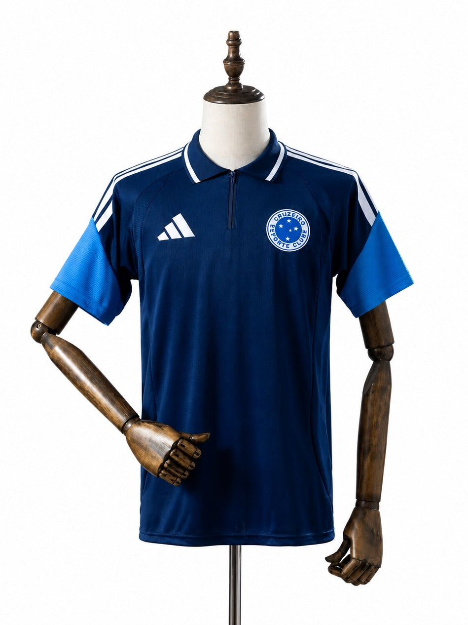 Cruzeiro 2026/27 Training POLO Shirt Blue mannequin view 1 white background Passos Sports
