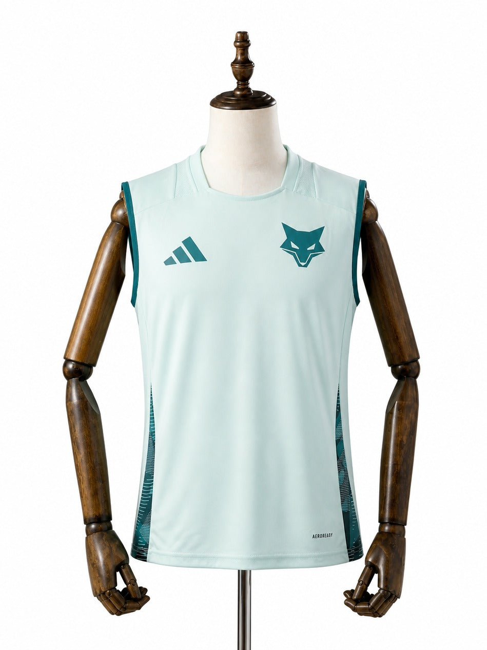 25/26 Cruzeiro Green Vest Sleeveless Training Jersey mannequin view 1 white background Passos Sports
