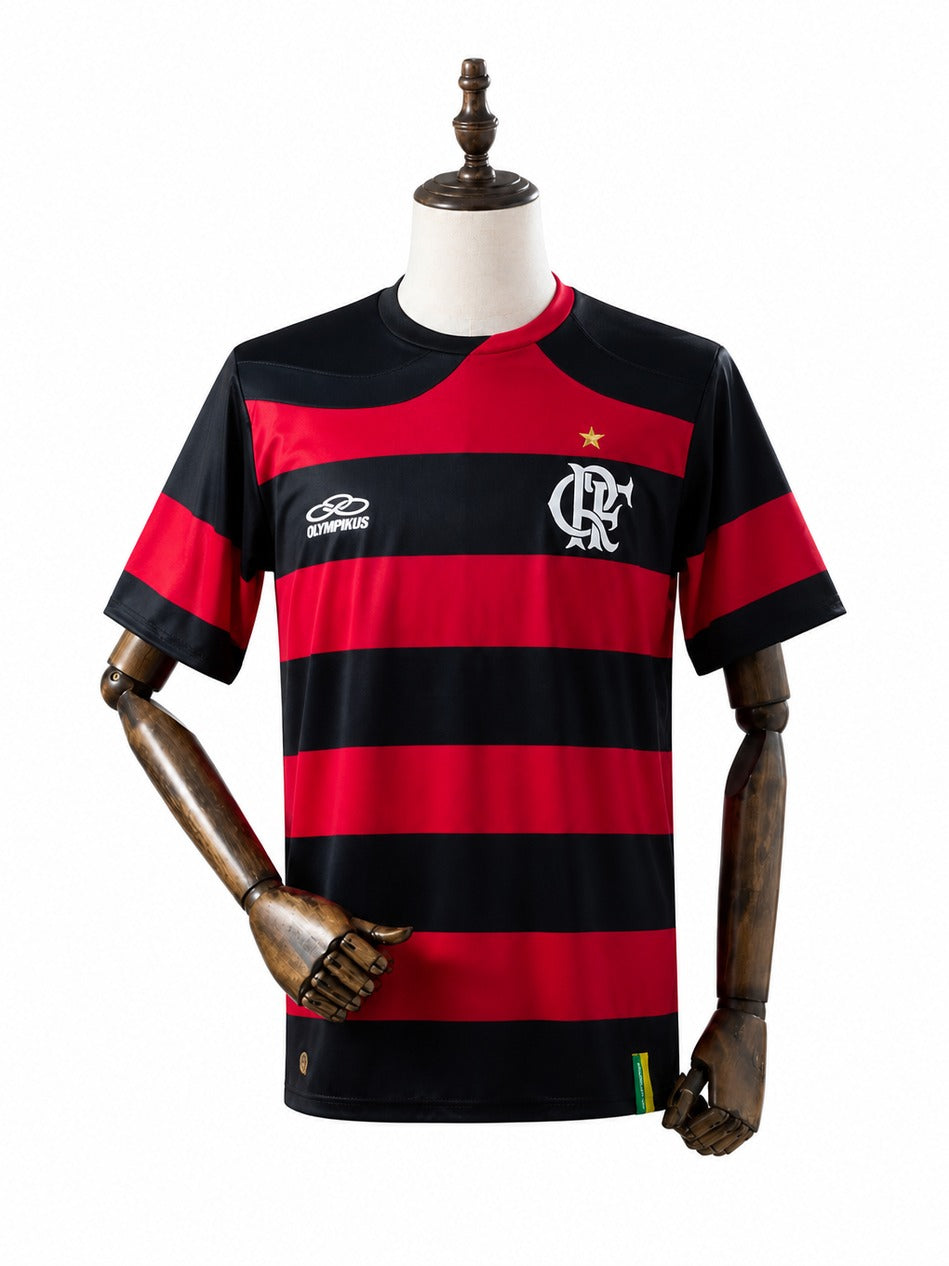 09/10 Flamengo Home Retro Soccer Jersey mannequin view 1 white background Passos Sports