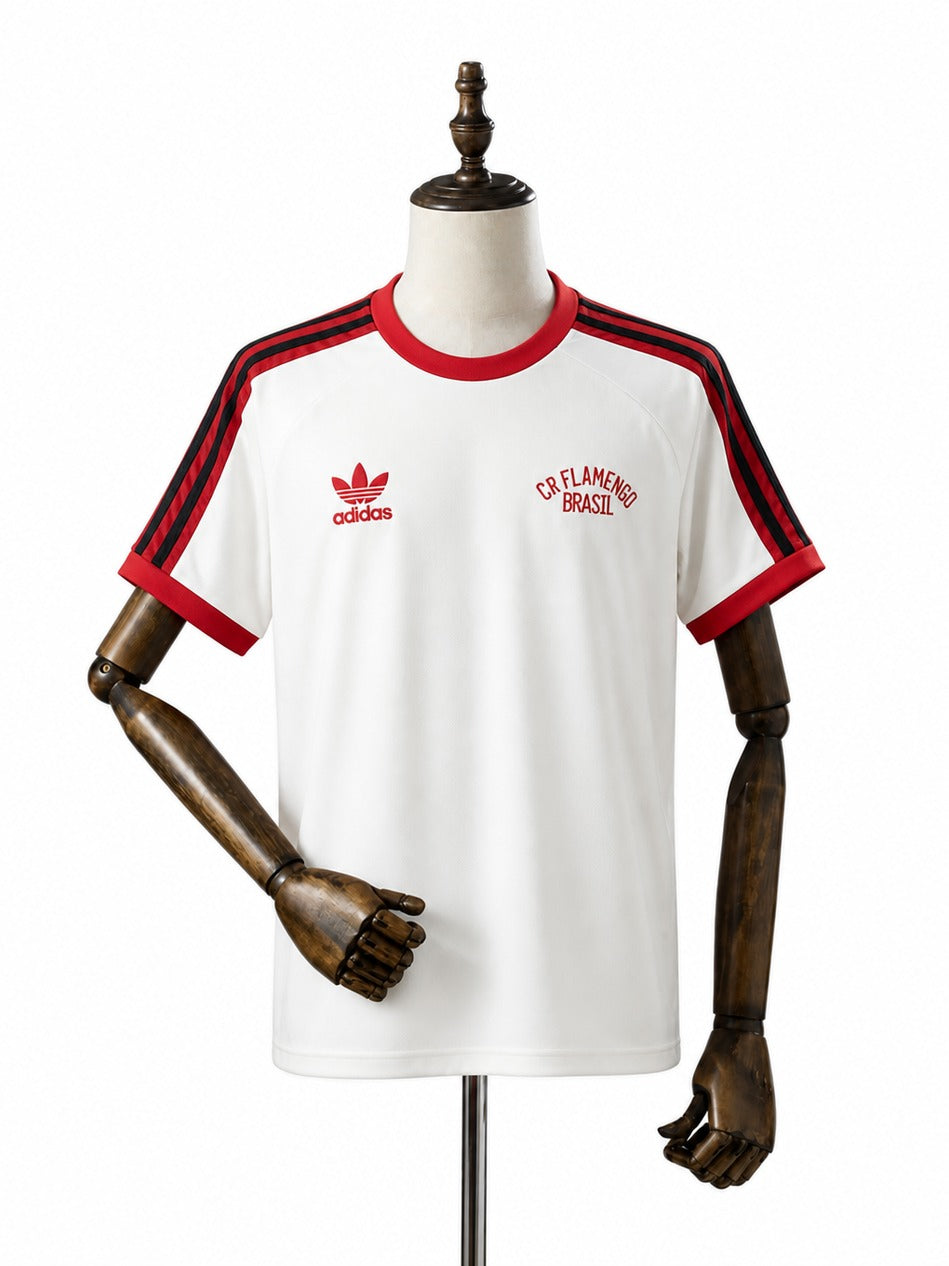 25/26 Flamengo white Commemorative Edition Jersey mannequin view 1 white background Passos Sports