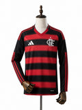 25/26 Flamengo Home Long Sleeve Soccer Jersey mannequin view 1 white background Passos Sports