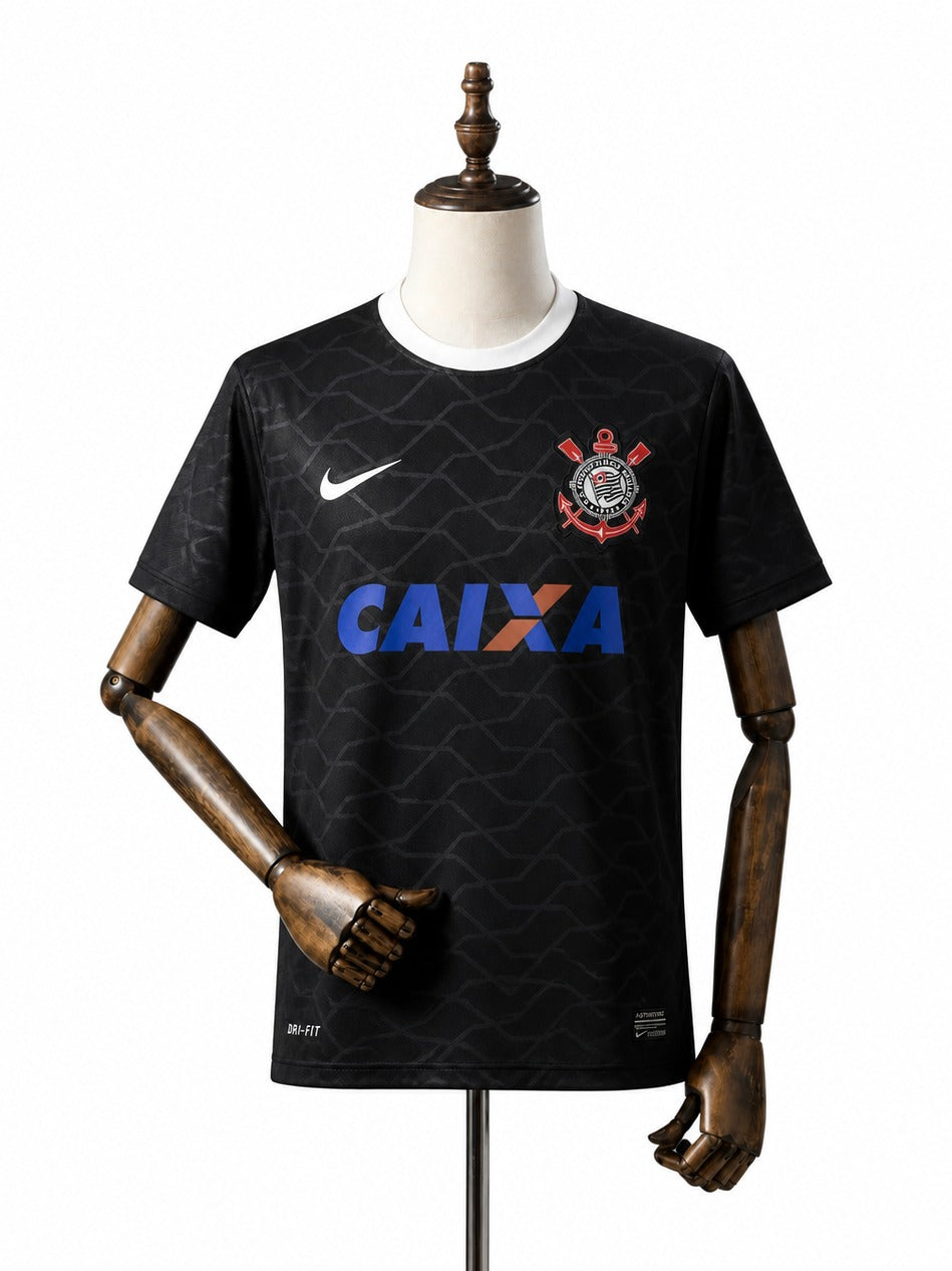 12/13 Corinthians Away Retro Soccer Jersey standard mannequin white background Passos Sports image 1