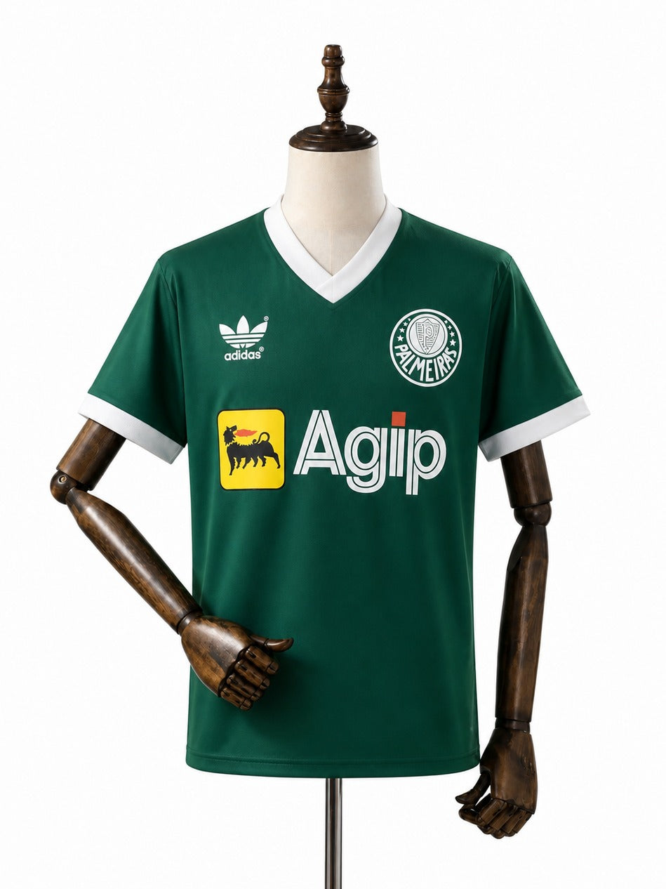 87/88 Palmeiras home Retro Soccer Jersey mannequin view 1 white background Passos Sports