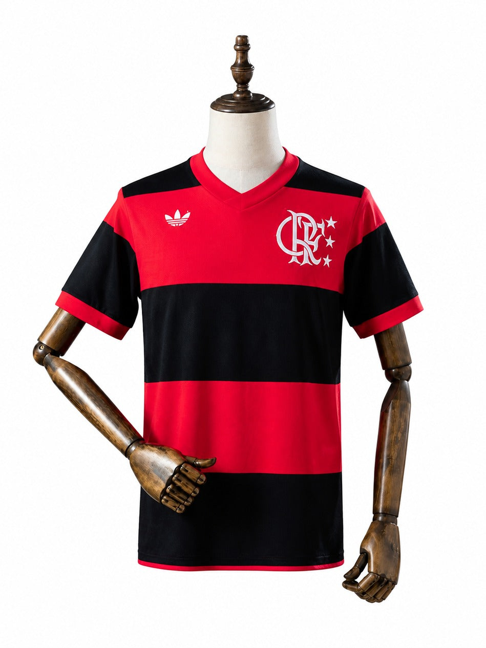 Flamengo 1981 Home Retro Jersey mannequin view 1 white background Passos Sports