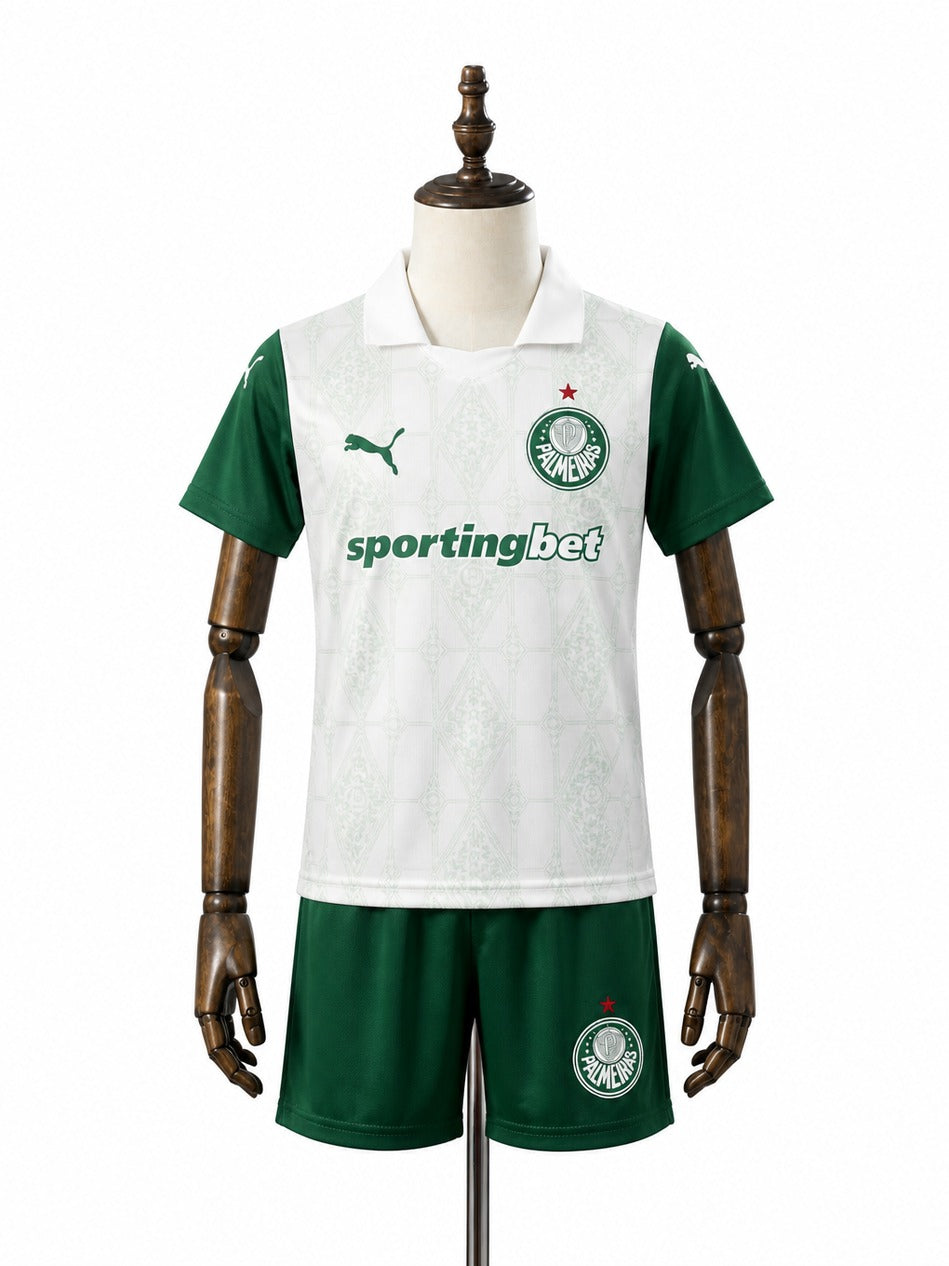 25/26 Palmeiras away kids kit mannequin view 1 white background Passos Sports