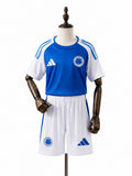 25/26 Cruzeiro Home kids kit mannequin view 1 white background Passos Sports