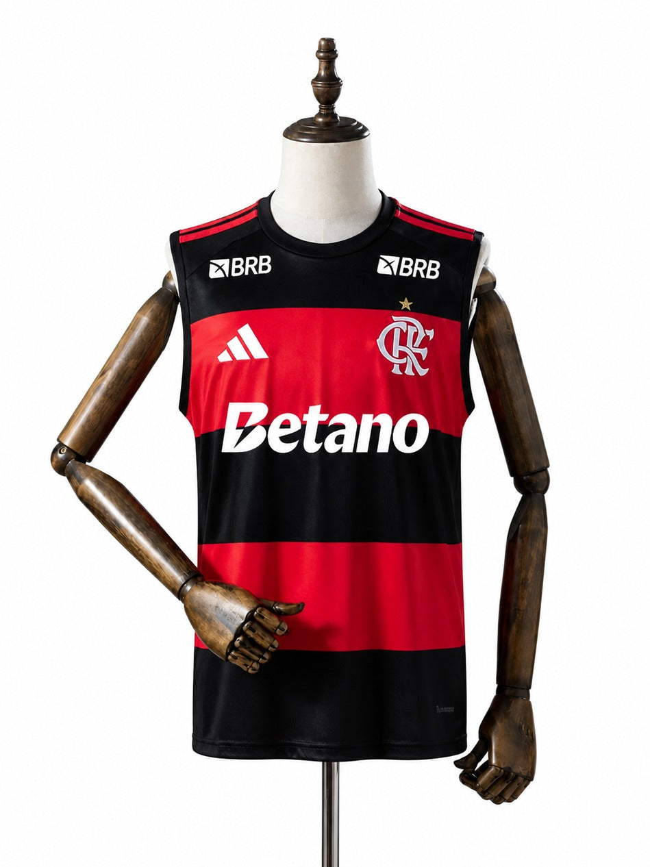 Flamengo 2026/27 Home Sleeveless Jersey mannequin view 1 white background Passos Sports