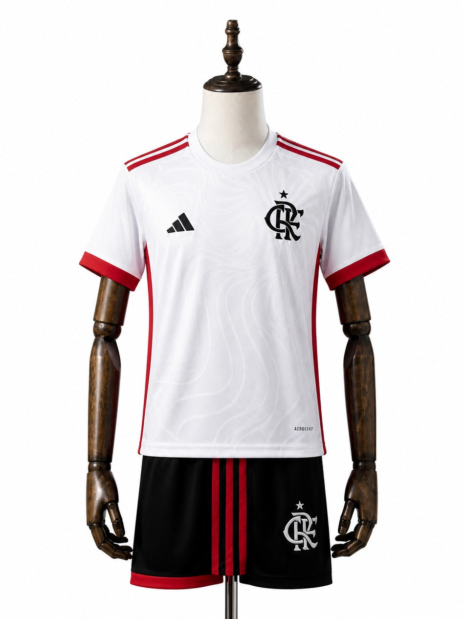 24/25 Flamengo away Kids kit mannequin view 1 white background Passos Sports