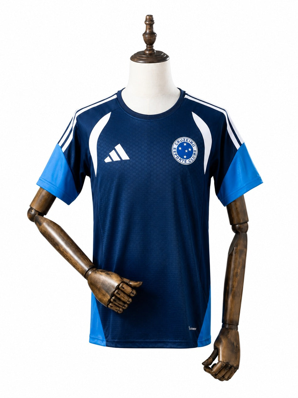 Cruzeiro 2026/27 Sleeveless Soccer Jersey Dark Blue mannequin view 1 white background Passos Sports