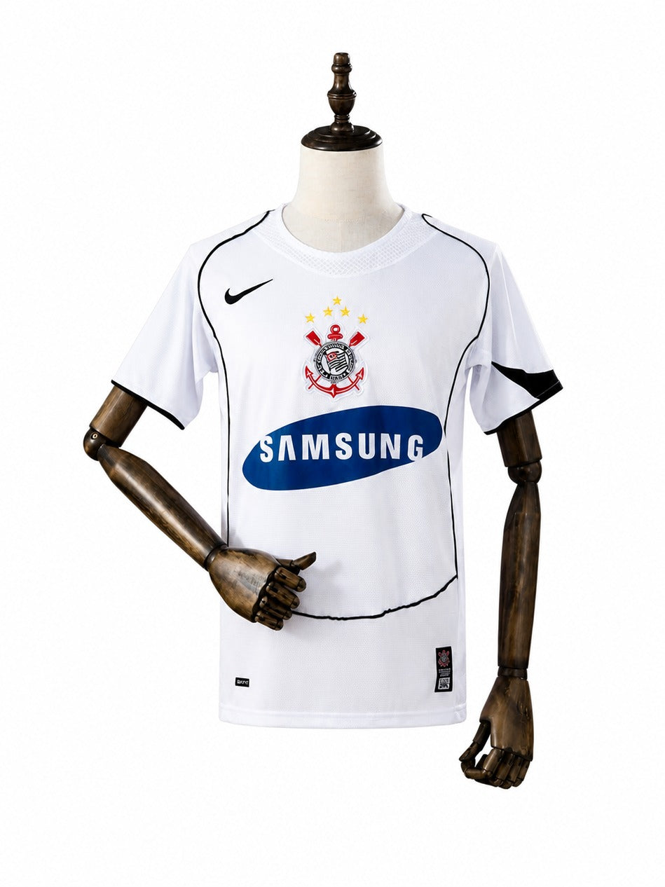 Corinthians 2005/06 Home Retro Jersey standard mannequin white background Passos Sports image 1