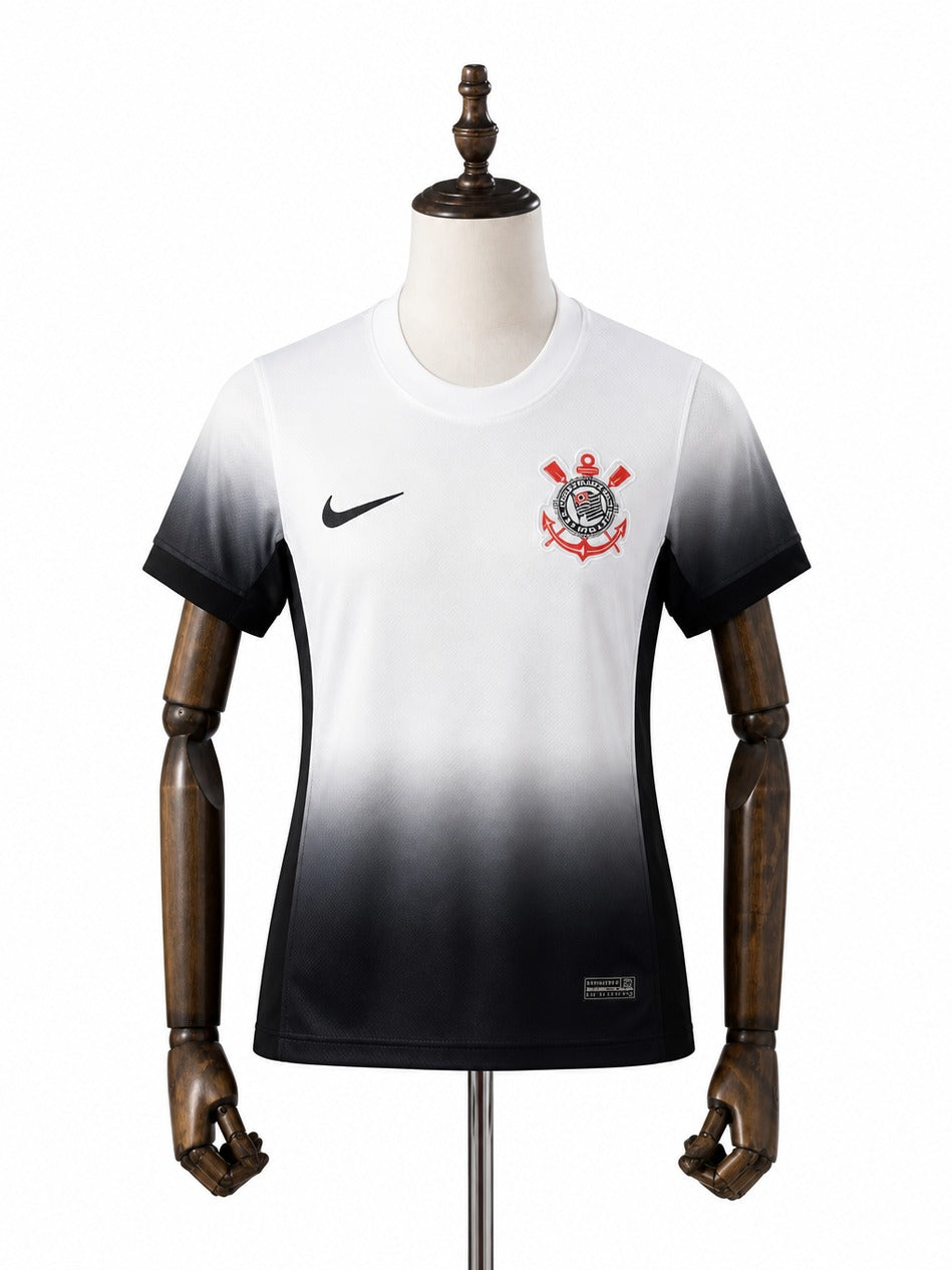 24/25 Corinthians Home Women Jersey standard mannequin white background Passos Sports image 1