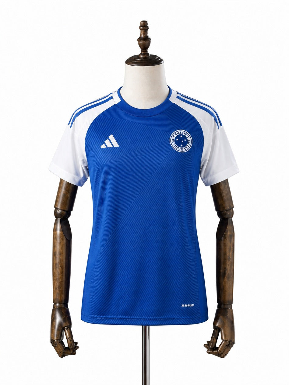 25/26 Cruzeiro Women Home Soccer Jersey mannequin view 1 white background Passos Sports