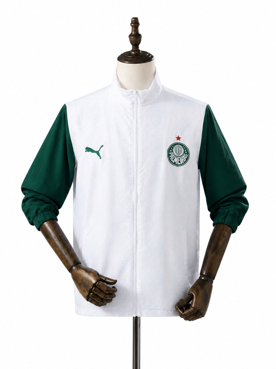 25/26 Palmeiras White Windbreaker mannequin view 1 white background Passos Sports
