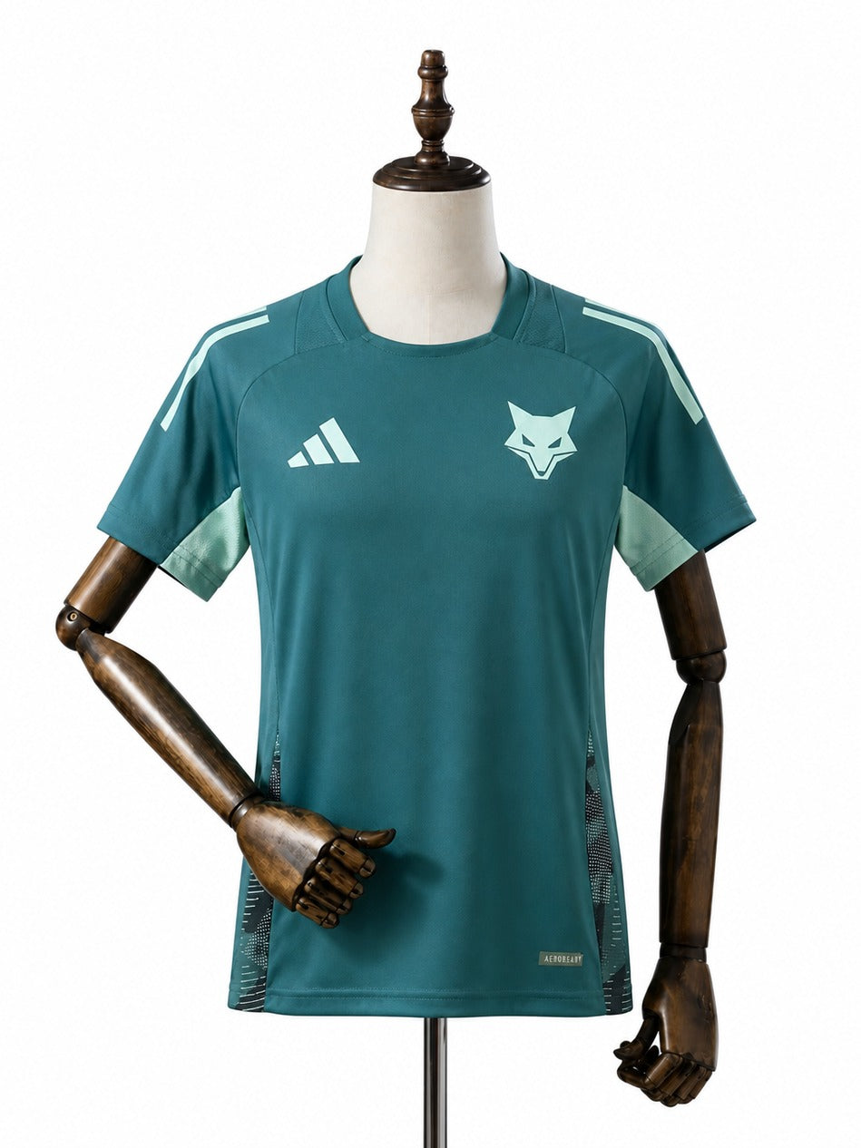 25/26 Cruzeiro Women Green Training uniform Soccer Jersey mannequin view 1 white background Passos Sports