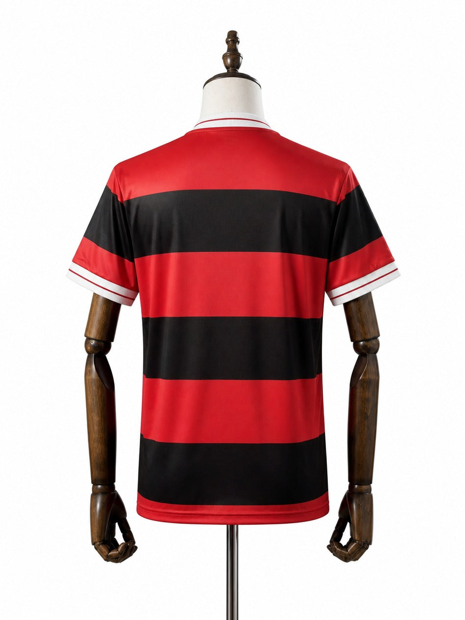 18/19 Flamengo Commemorative Edition Red Retro Soccer Jersey mannequin view 2 white background Passos Sports