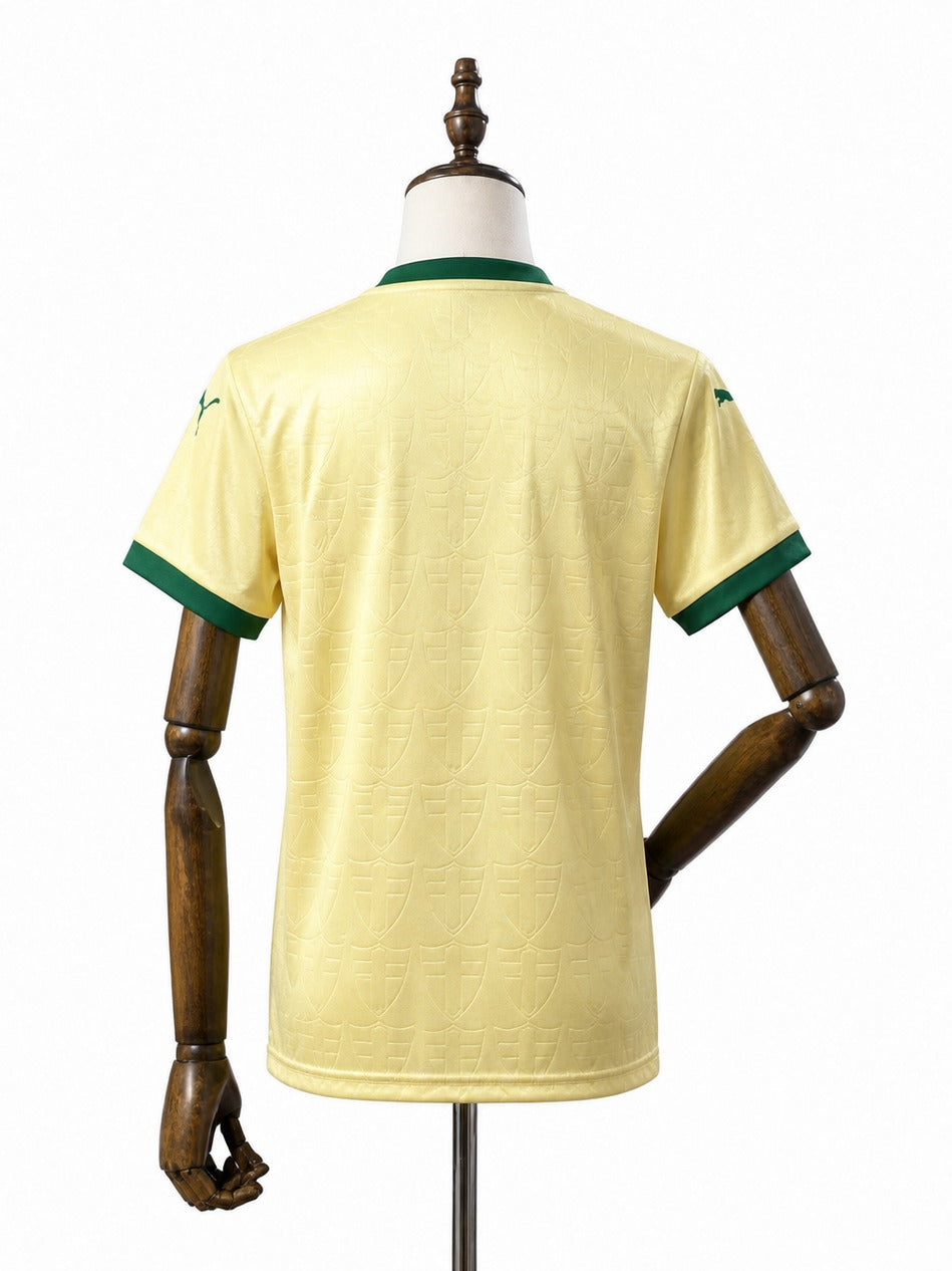 24/25 Palmeiras Thirds Womens yellow soccer jersey mannequin view 2 white background Passos Sports