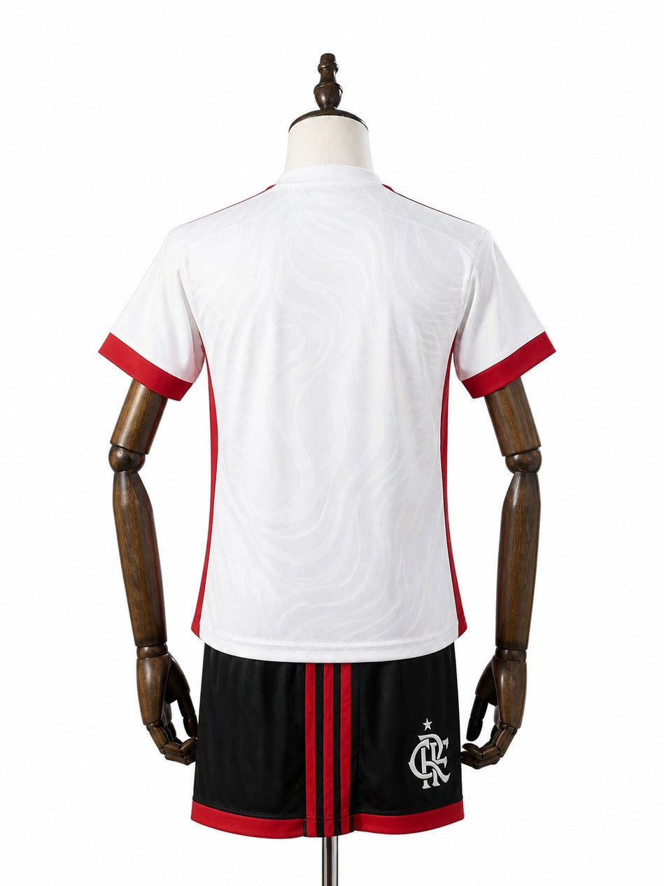 24/25 Flamengo away Kids kit mannequin view 2 white background Passos Sports