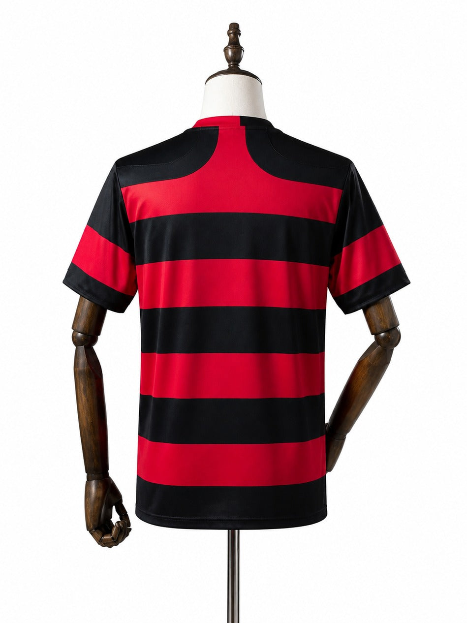 09/10 Flamengo Home Retro Soccer Jersey mannequin view 2 white background Passos Sports
