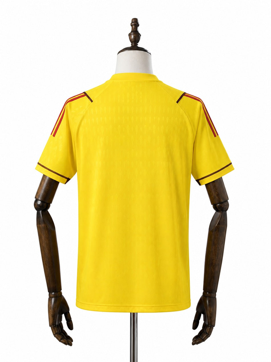 25/26 Flamengo Limited Edition Goalkeeper Yellow Jersey mannequin view 2 white background Passos Sports