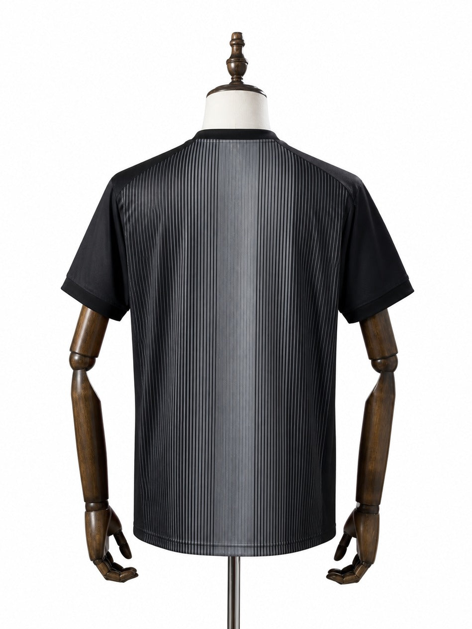 25/26 Corinthians Black Goalkeeper Jersey standard mannequin white background Passos Sports image 2